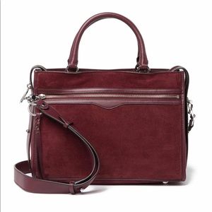 Rebecca Minkoff Bedford suede zip satchel Currant